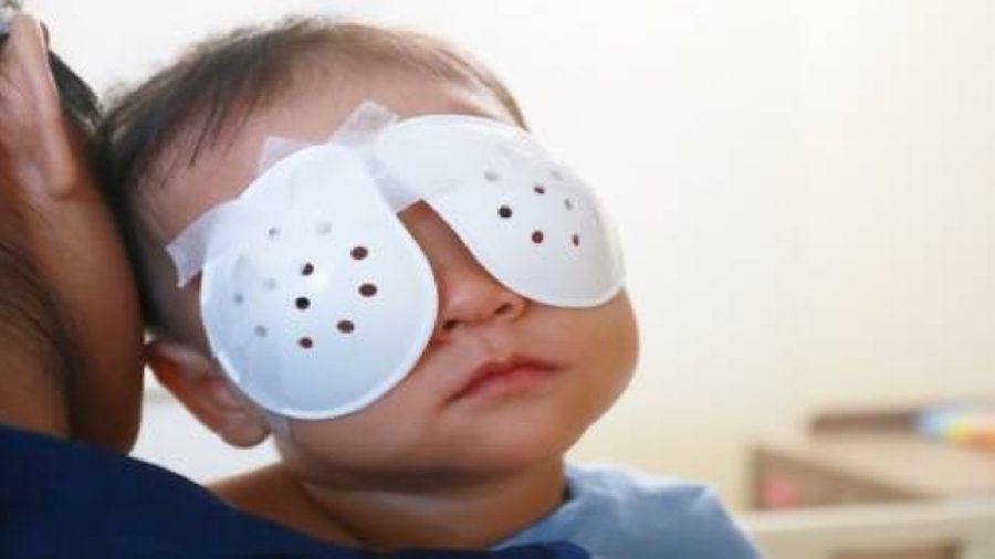 Child receiving vision care through MAP Canada related health initiative